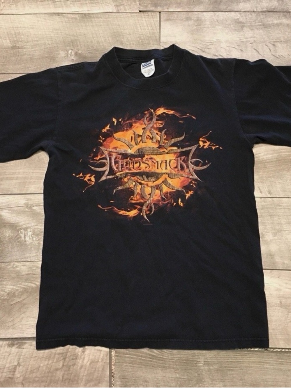 Retro Godsmack Anvil Black Adult Rock Band Short Sleeve Shirt Tshirt Size Small